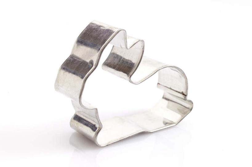 无人,横图,俯视,室内,特写,白天,白色背景,桌面,桌子,哺乳动物,静物,阴影,金属,兔子,影子,动物,容器,摄影,影棚,模具,兔,彩图,高角度拍摄,影棚拍摄,拍摄