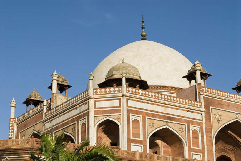 无人,横图,室外,白天,仰视,旅游,度假,名胜古迹,植物,门,标志建筑,地标,建筑,棕榈树,叶子,印度,亚洲,阴影,遗迹,光线,影子,墙,拱门,绿叶,首都,古迹,文物,娱乐,建设,古建筑,墙壁,墙面,树,树木,蓝色,绿色,蓝天,天空,阳光,自然,门框,天,享受,休闲,墓地,嫩叶,旅游胜地,放松,生长,晴朗,成长,皇帝,权威,坟墓,陵墓,高贵,南亚,坟场,古文明,棕榈叶,万里无云,新德里,印度共和国,权力,统治,权势,天子,九五之尊,圣上,统治者,陛下,官家,势力,胡马雍,胡马雍陵,叶,叶片,晴空,晴空万里,彩图,低角度拍摄