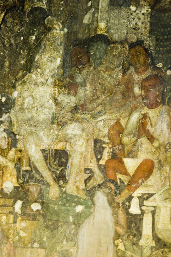 无人,竖图,室内,特写,白天,正面,旅游,度假,绘画,名胜古迹,标志建筑,地标,建筑,印度,亚洲,节日,遗迹,艺术,装饰,墙,古迹,文化,文物,娱乐,建设,古建筑,壁画,墙壁,墙面,祈祷,享受,休闲,健康,旅游胜地,放松,许愿,宗教,信仰,纪念,华丽,修饰,祈求,点缀,基督教,天主教,修道院,南亚,信念,古文明,印度共和国,衬托,美观,雅致,雅观,马哈拉施特拉邦,神学院,修院,隐修院,阿旃陀,平安,画画,彩图