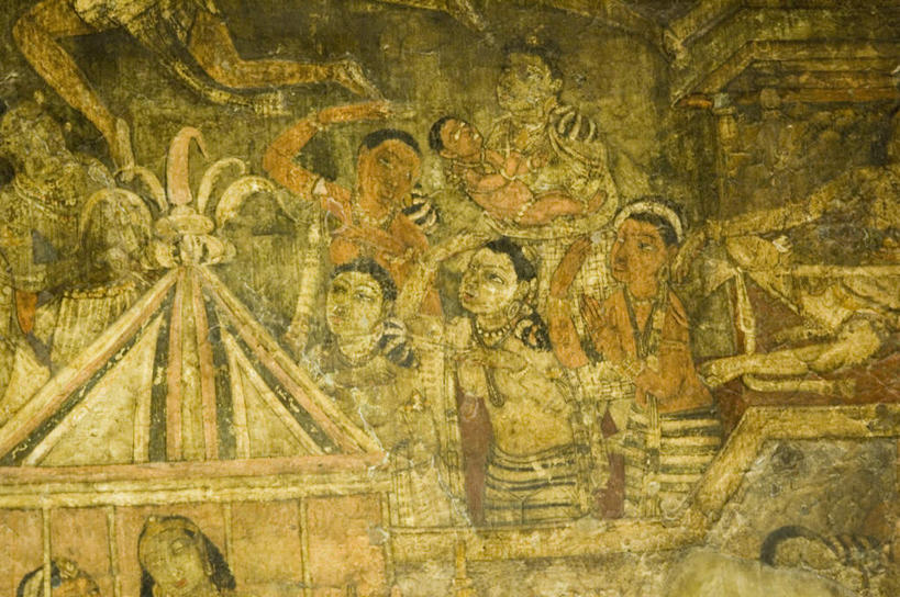 无人,横图,室内,特写,白天,正面,旅游,度假,绘画,名胜古迹,标志建筑,地标,建筑,印度,亚洲,节日,遗迹,艺术,装饰,墙,古迹,文化,文物,娱乐,建设,古建筑,壁画,墙壁,墙面,祈祷,享受,休闲,健康,旅游胜地,放松,许愿,宗教,信仰,纪念,华丽,修饰,祈求,点缀,基督教,天主教,修道院,南亚,信念,古文明,印度共和国,衬托,美观,雅致,雅观,马哈拉施特拉邦,神学院,修院,隐修院,阿旃陀,平安,画画,彩图