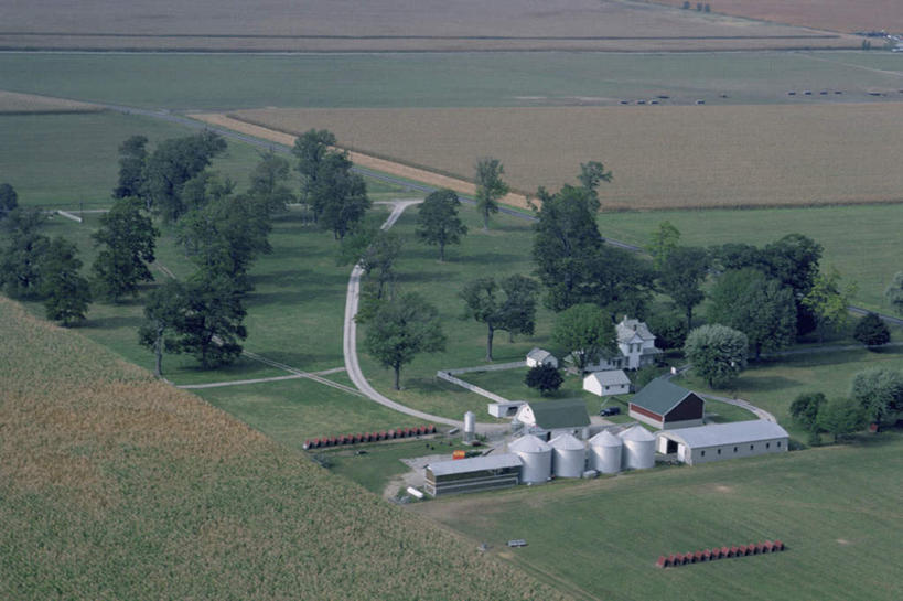 无人,家,横图,俯视,航拍,室外,白天,旅游,度假,农作物,小麦,草地,草坪,美景,植物,美国,房屋,屋子,景观,谷物,娱乐,楼房,住宅,草,树,树木,绿色,自然,享受,休闲,景色,放松,麦子,生长,成长,北美,北美洲,鸟瞰,自然风光,美洲,俄亥俄州,北亚美利加洲,亚美利加洲,俄亥俄,七叶树州,七叶果之州,彩图,高角度拍摄,房子