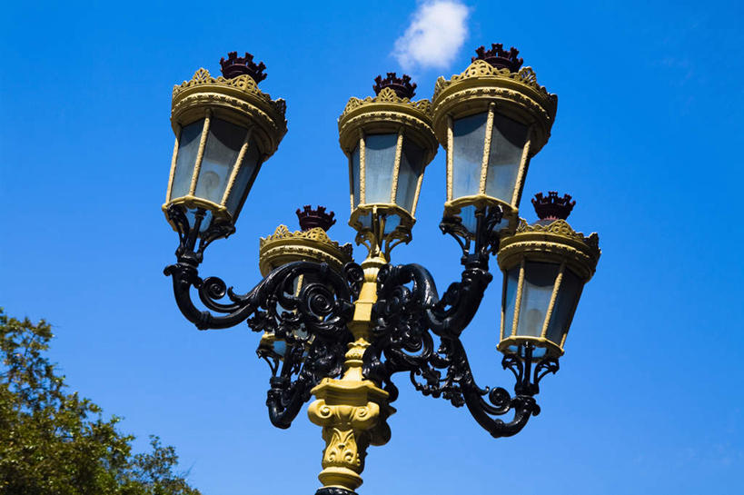 无人,横图,室外,特写,白天,仰视,植物,路灯,照明,美国,阴影,光线,影子,云,云朵,灯光,云彩,灯,树,树木,蓝色,绿色,白云,蓝天,天空,阳光,自然,天,生长,晴朗,成长,照亮,北美,北美洲,照明设备,美洲,佛罗里达,奥兰多,佛罗里达州,佛州,阳光州,北亚美利加洲,亚美利加洲,奥兰多市,晴空,彩图,低角度拍摄