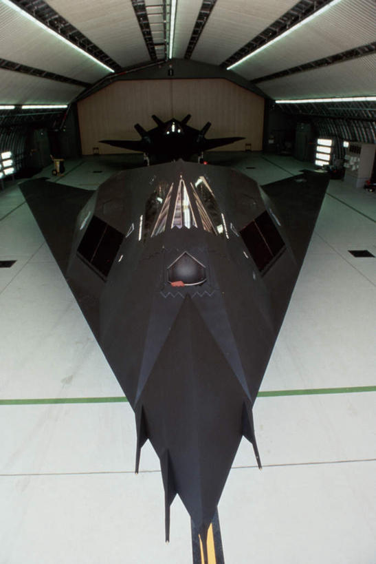 无人,竖图,俯视,室内,白天,飞机,美国,空军,一架,战斗机,北美,北美洲,美洲,军用机,美军,军用战斗机,攻击机,F-117A夜鹰隐身攻击机,F-117A隐身攻击机,北亚美利加洲,亚美利加洲,彩图,高角度拍摄