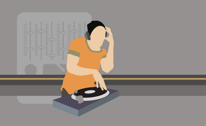 西方人,一个人,无人,站,横图,插画,室内,白天,正面,陶醉,快乐,数码,数据,科技,桌面,桌子,欧洲,欧洲人,仅一个男性,仅一个人,握,阴影,服装,网络,信息,木制,墙,唱片,高光,几何,计算机图形,音乐,拿,合成,图画,音乐播放器,拿着,休闲装,存储介质,墙壁,墙面,画,仅一个年轻男性,一个,衣服,黄色,耳机,耳麦,话筒,木制品,站着,享受,休闲,休闲服,握着,服饰,单个,碟片,存储,电脑合成图,数码合成图,麦克风,头戴式耳麦,合成图,打碟机,dj师,唱片骑士,漫画,黑胶唱片,写实,具体,具象,男人,男性,年轻男性,白种人,站立,半身,彩图,DJ打碟机,头戴式耳机,播放器,沉醉