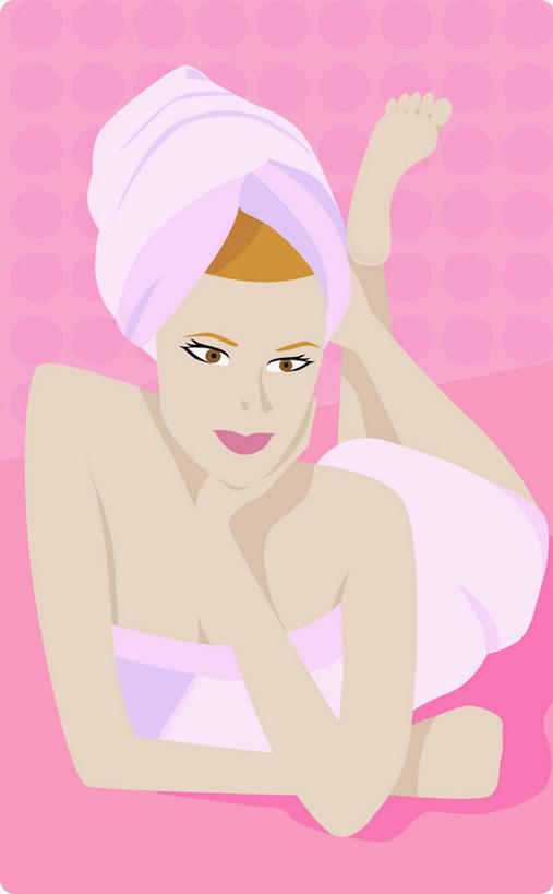 西方人,一个人,无人,躺,笑,微笑,竖图,插画,室内,白天,正面,浴袍,数码,科技,欧洲,欧洲人,仅一个年轻女性,仅一个女性,仅一个人,一条,撑,阴影,粉色背景,网络,纺织物,高光,几何,计算机图形,合成,图画,托腮,注视,画,毛巾,观察,看,趴着,清洁,托,抬脚,观看,保暖,电脑合成图,数码合成图,察看,撑着,合成图,关注,托下巴,漫画,透气,防水,写实,具体,具象,储水,耐磨,吸水,卧着,年轻女性,女人,女性,白种人,趴,躺着,卧,彩图,全身,汤帷子,浴衣