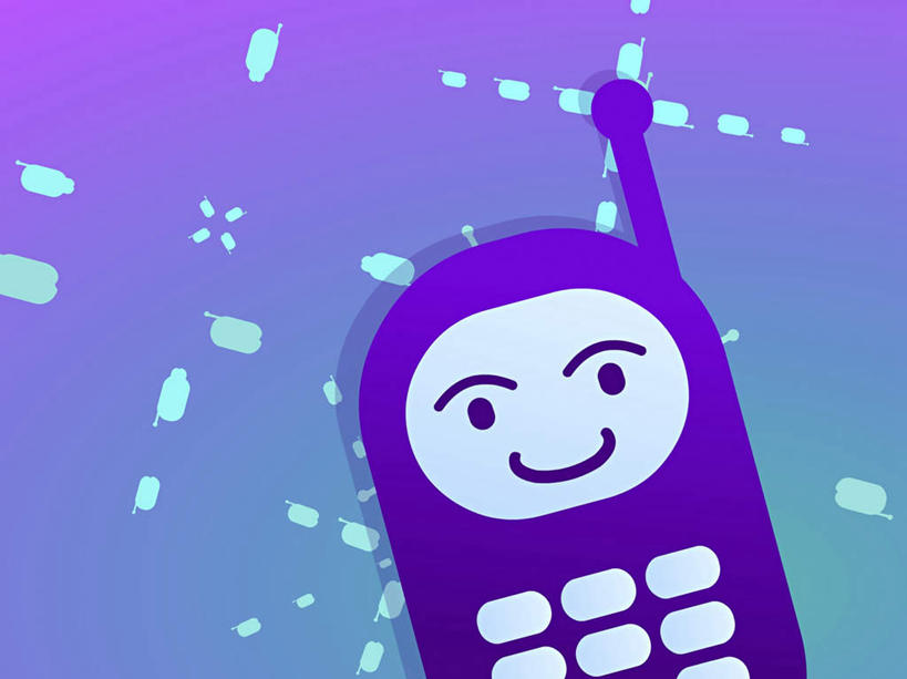 无人,打电话,横图,插画,室内,白天,正面,数码,科技,电话,手机,阴影,网络,高光,几何,计算机图形,合成,图画,通讯设备,画,一个,紫色,笑容,单个,电脑合成图,数码合成图,笑脸,合成图,漫画,写实,具体,具象,笑貌,交流,沟通,通话,彩图