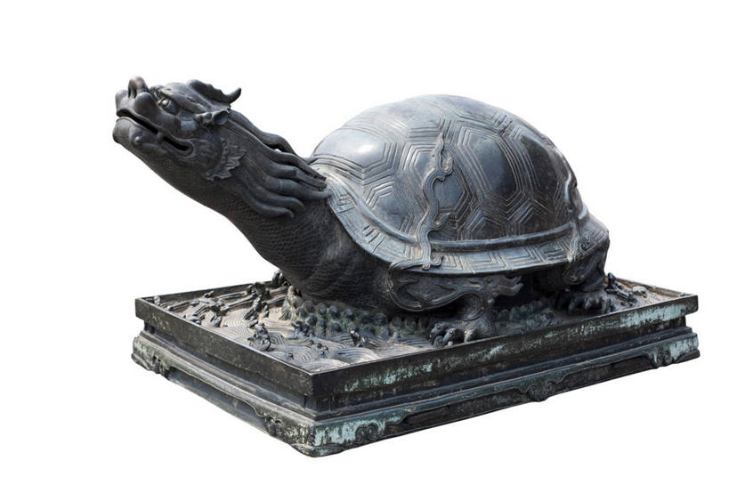 无人,横图,留白,白色背景,侧面,静物,雕塑,北京,中国,亚洲,神话,装饰,雕像,古典,历史,传统,一个,工艺品,摄影,影棚,单个,珍贵,铜,风格,中国文化,摄影棚,手艺,底座,古典风格,东亚,皇室,彩图,影棚拍摄,拍摄,传统文化,赑屃,龙生九子