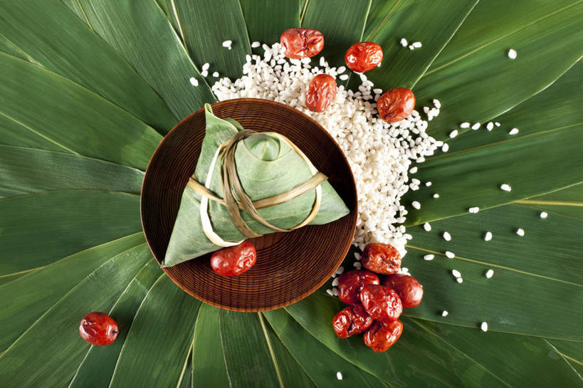 无人,横图,特写,静物,叶子,端午节,节日,食品,粽子,绿色,盘子,摄影,清新,中国文化,东亚文化,粳米,彩图,影棚拍摄,传统文化,传统节日