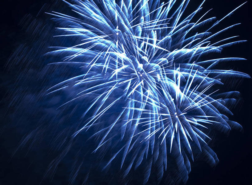 无人,横图,室外,夜晚,爆炸,节日,庆祝,半空,放射,图像,娱乐,蓝色,风景,天空,焰火,摄影,照亮,想法,彩图,传统节日