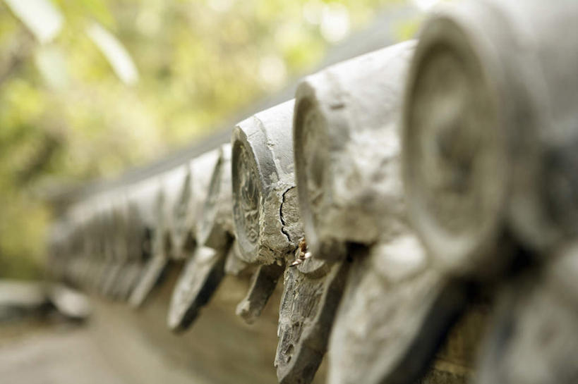 无人,公园,横图,室外,侧面,仰视,北京,中国,墙,摄影,中国文化,东亚,破败,彩图,低角度拍摄