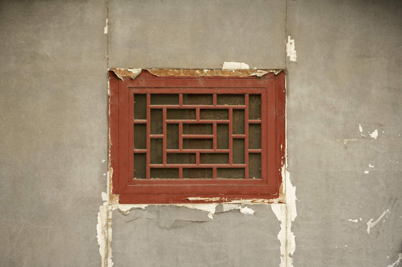 无人,横图,室外,正面,窗户,建筑,北京,中国,房屋,墙,庭院,安静,摄影,中国文化,东亚,彩图