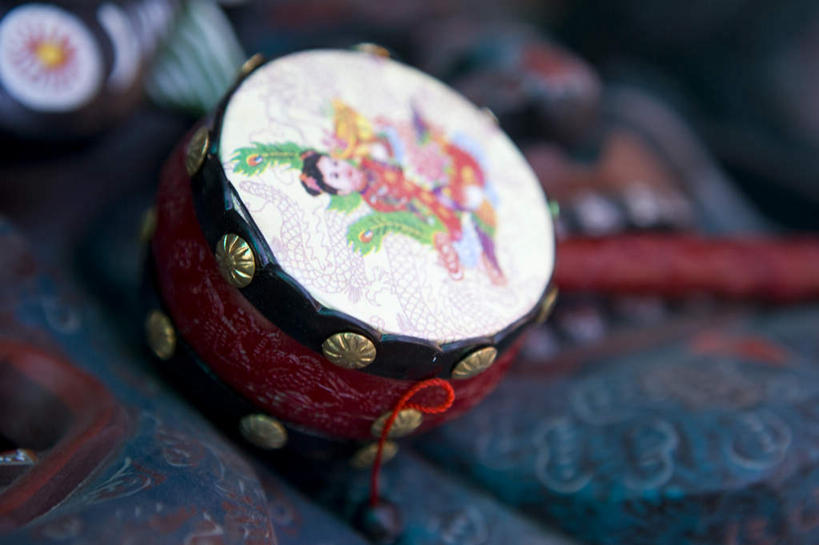 无人,横图,俯视,静物,玩具,北京,中国,亚洲,鼓,一个,纪念品,工艺品,摄影,单个,中国文化,手艺,东亚,东亚文化,雍和宫,式样,彩图,高角度拍摄