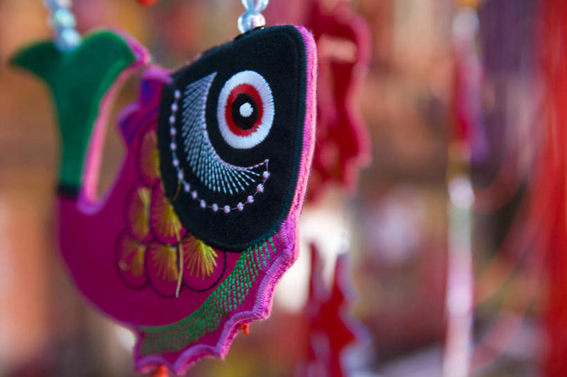 无人,横图,侧面,运气,安全,静物,刺绣,北京,中国,亚洲,装饰,鱼类,动物,祈祷,摄影,宗教,保护,中国文化,手艺,东亚,东亚文化,西藏自治区,喇嘛教,雍和宫,构图,式样,彩图,传统文化