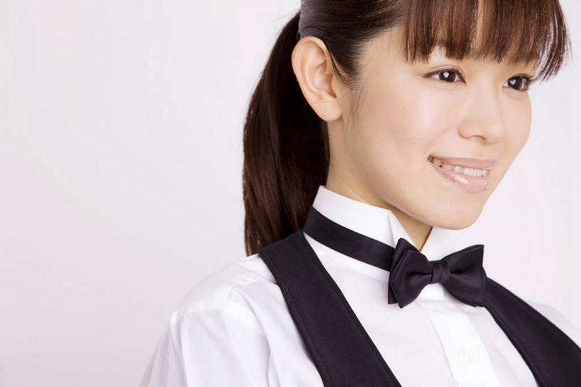 东方人,服务员,笑,微笑,制服,商务,亚洲,咖啡店,女人,亚洲人,年轻人,服务生,侍者,彩图