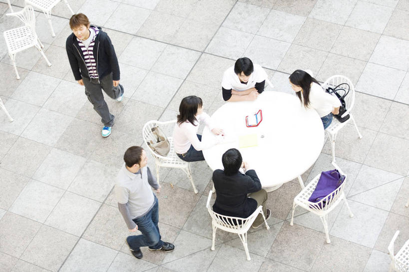 东方人,少年,学生,团队,桌子,椅子,教育,生活方式,男人,男性,女人,亚洲人,年轻人,彩图,大学