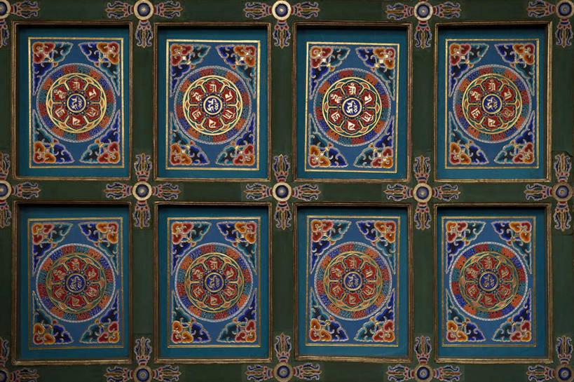 无人,横图,仰视,建筑,北京,中国,亚洲,屋顶,历史,古代,摄影,宗教,部分,中国文化,东亚,东亚文化,西藏自治区,喇嘛教,雍和宫,构图,式样,彩图,低角度拍摄,传统文化