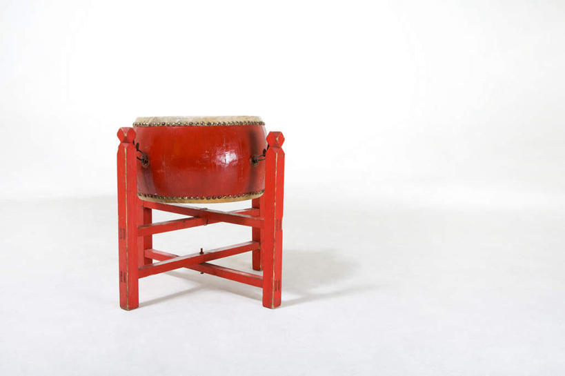 无人,横图,留白,白色背景,侧面,中国,亚洲,鼓,乐器,音乐,传统,一个,红色,单个,中国文化,东亚,彩图,影棚拍摄,大鼓,传统文化