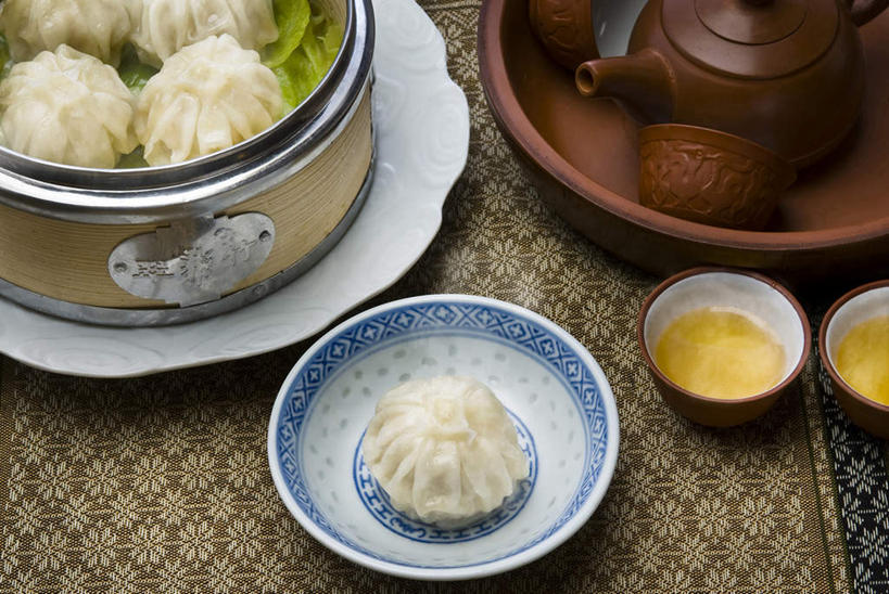 点心,无人,横图,俯视,室内,竹子,静物,许多,蒸汽,材料,茶道,食品,饺子,很多,饮食,盘子,茶壶,摄影,清新,中国文化,东亚文化,健康食物,蒸锅,茶杯,彩图,高角度拍摄