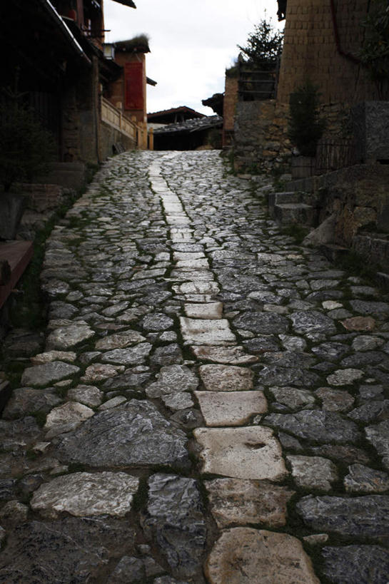 无人,竖图,室外,路,香格里拉,中国,亚洲,古城,小路,地标建筑,摄影,中国文化,东亚,云南省,彩图,传统文化,社会历史