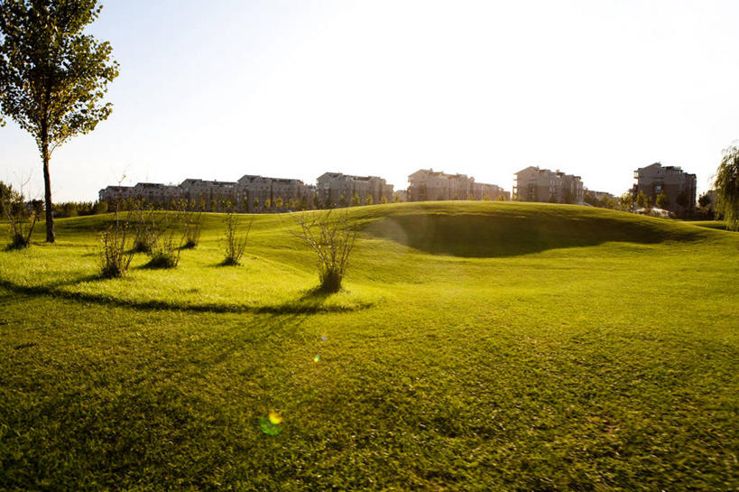 无人,横图,白天,山,太阳,北京,中国,亚洲,高尔夫球场,树,绿色,摄影,活动,宁静,东亚,高尔夫球运动,休闲活动,彩图