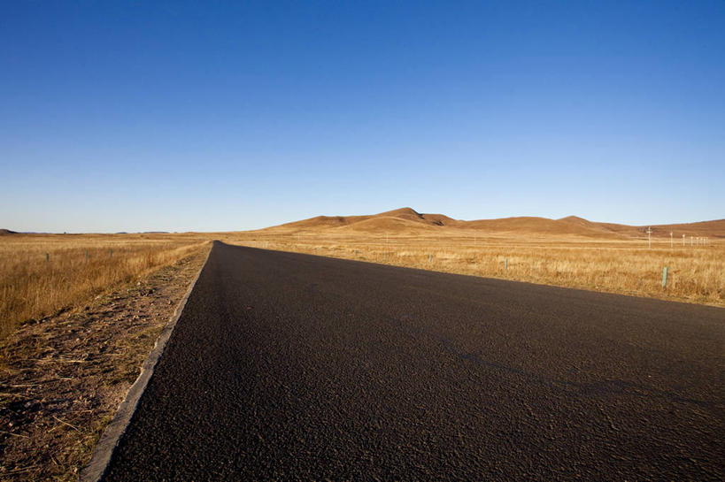 无人,横图,室外,白天,消失点,旅途,高速公路,坝上,中国,亚洲,地形,天空,运输,摄影,东亚,内蒙古,彩图