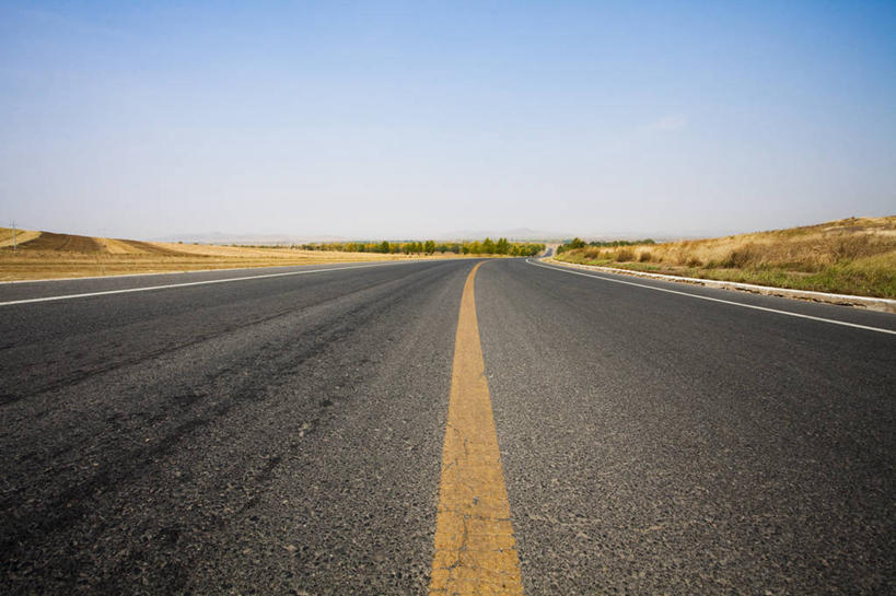 无人,横图,室外,白天,消失点,仰视,高速公路,路,坝上,中国,亚洲,天空,运输,摄影,宁静,东亚,内蒙古,彩图,低角度拍摄