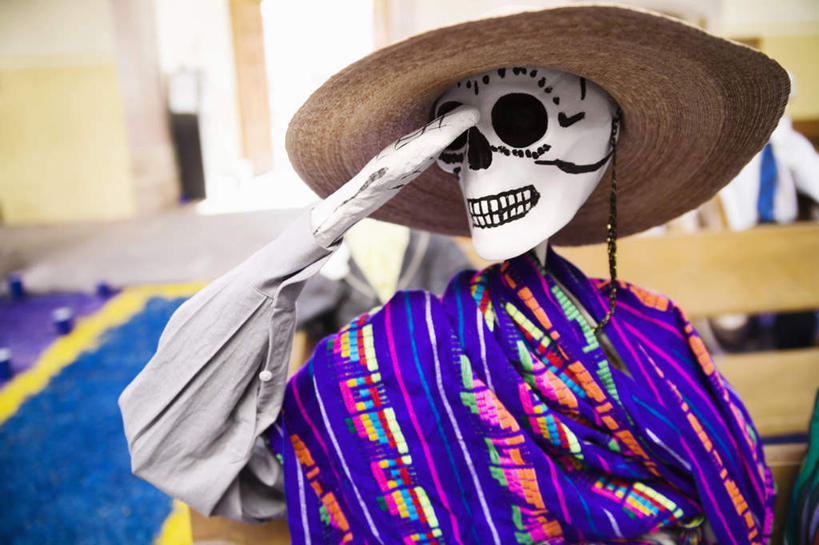 无人,横图,室内,特写,白天,正面,静物,帽子,朦胧,模糊,装饰,骷髅,面具,丝巾,一个,紫色,遮阳帽,单个,华丽,修饰,点缀,衬托,美观,雅致,雅观,彩图