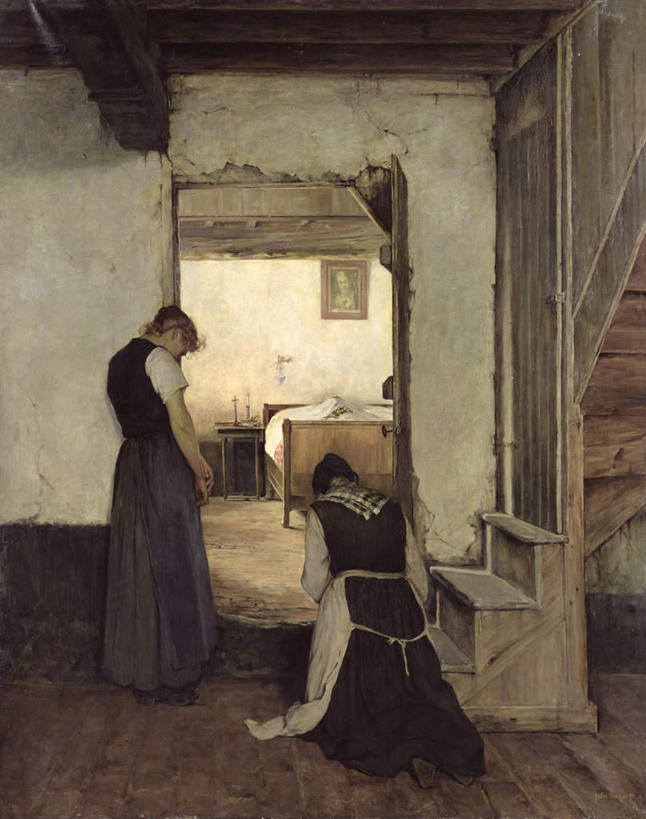 西方人,无人,三个人,家,栏杆,站,躺,跪,竖图,室外,白天,正面,民族服装,绘画,床,地板,楼梯,桌子,油画,欧洲,欧洲人,服装,艺术,木制,扶手,围裙,房屋,阶梯,双人床,屋子,床单,地面,古典,茶几,注视,文化,被子,护栏,楼房,木地板,台阶,住宅,衣服,木制品,工艺品,低头,观察,看,品味,站着,服饰,观看,美术,察看,女仆,高雅,被单,衣着,穿着,关注,美学,婢女,女婢,女侍,衣饰,卧着,年轻女性,女人,女性,白种人,跪着,躺着,卧,站立,彩图,全身,传统服装,民俗服,房子