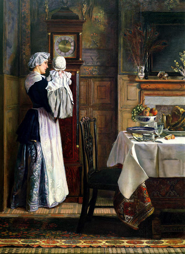 西方人,婴儿,儿童,无人,两个人,家庭,母亲,站,抱,竖图,室内,白天,婴儿服装,绘画,纯洁,餐桌,地毯,桌子,苹果,葡萄,餐具,水果,椅子,金属制品,油画,欧洲,欧洲人,一堆,许多,堆叠,堆积,服装,新鲜,艺术,装饰,时间,编织,金属,布料,叉子,碟子,盘,时钟,手工艺品,陶瓷,墙,生食,食品,果实,陶瓷制品,织物,古典,计时,布纹,注视,休闲装,文化,墙壁,墙面,桌布,食物,小孩,背面,衣服,盘子,餐巾,容器,工艺品,碟,台布,碗,钟表,观察,看,品味,站着,休闲,温暖,温馨,一家人,休闲服,表,可爱,母爱,童年,童趣,服饰,活泼,有机食品,绿色食品,餐台,古董,抱着,观看,储藏,座钟,堆,华丽,修饰,美术,点缀,和睦,察看,高雅,搂着,储存,关注,宝宝,童真,古玩,纯真,烂漫,无邪,餐叉,美学,衬托,美观,雅致,雅观,母婴,伶俐,天真,年轻女性,女人,女性,白种人,孩子,年轻人,进餐用具,钟,山葫芦,蒲桃,草龙珠,搂,搂抱,站立,彩图,全身,婴儿服,融洽,贮存