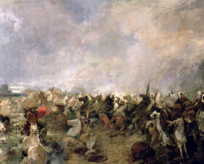 西方人,无人,站,坐,横图,室内,白天,正面,绘画,竞争,马,野生动物,油画,欧洲,欧洲人,士兵,对抗,握,阴影,服装,艺术,冲突,光线,影子,云,云朵,许多人,古典,拿,云彩,拿着,注视,文化,队伍,衣服,蓝色,白云,蓝天,天空,阳光,动物,工艺品,天,观察,看,品味,站着,一群人,战争,握着,运输,服饰,牲畜,晴朗,观看,美术,察看,高雅,衣着,穿着,对立,关注,矛盾,战斗,部队,军队,美学,敌对,挫败,斗争,抗拒,抗衡,兵士,战役,衣饰,男人,男性,中年男性,白种人,晴空,站立,坐着,彩图,全身,步队