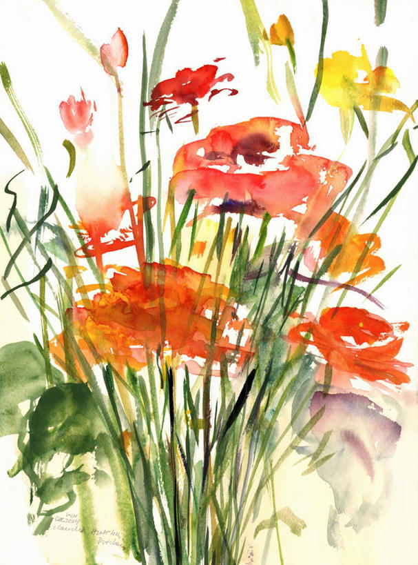 无人,竖图,室内,白天,白色背景,正面,绘画,叶子,许多,艺术,盛开,芹菜花,绿叶,花毛茛,很多,古典,花蕾,文化,花,花瓣,花朵,鲜花,红色,绿色,工艺品,花苞,花蕊,品味,嫩叶,美术,水彩,水彩画,高雅,美学,陆莲花,波斯毛茛,叶,叶片,彩图