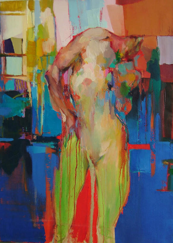 西方人,裸体,一个人,无人,站,竖图,室内,白天,正面,绘画,油画,欧洲,欧洲人,仅一个年轻女性,仅一个女性,仅一个人,艺术,古典,注视,文化,蓝色,工艺品,观察,看,品味,站着,观看,美术,察看,高雅,关注,美学,赤身,年轻女性,女人,女性,白种人,站立,彩图,全身