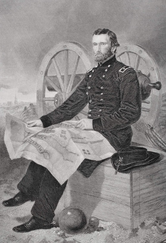 西方人,一个人,无人,坐,竖图,黑白,室内,白天,正面,制服,绘画,竞争,道路,地图,帽子,油画,欧洲,欧洲人,仅一个男性,仅一个人,仅一个中年男性,对抗,握,服装,艺术,冲突,信息,交通,古典,拿,拿着,注视,礼帽,方向,破坏,文化,衣服,工艺品,观察,看,品味,大炮,武器,战争,握着,服饰,观看,引导,指引,军人,美术,损坏,察看,军装,高雅,攻击,威胁,衣着,总统,穿着,对立,关注,矛盾,兵器,军服,防御,炮弹,美学,敌对,挫败,斗争,抗拒,抗衡,杀伤,威慑,军事家,政治家,衣饰,美国总统,历史人物,格兰特,尤里西斯.格兰特,尤里西斯.辛普森.格兰特,危险,男人,男性,中年男性,白种人,坐着,全身,导航