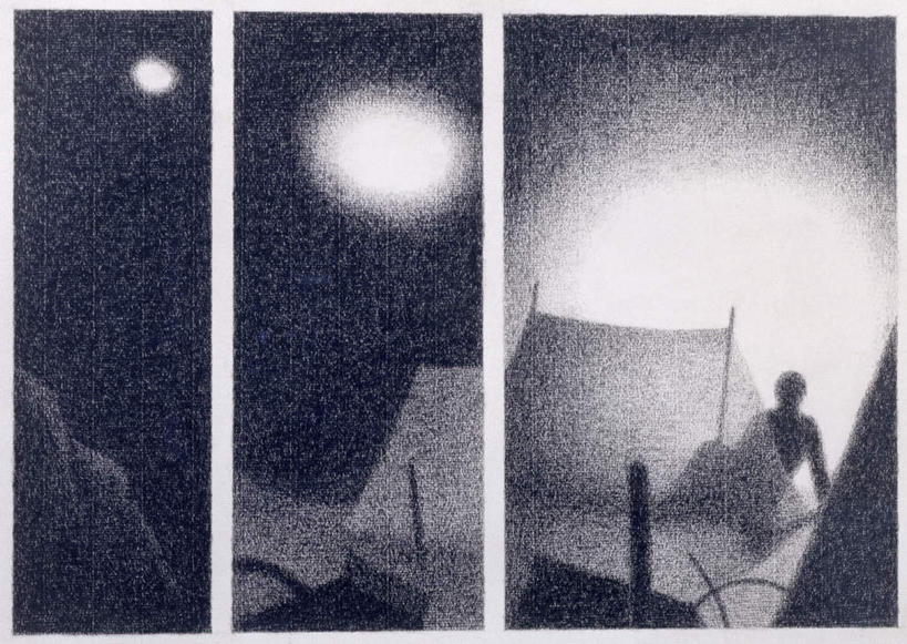 西方人,一个人,无人,坐,横图,黑白,室内,白天,夜晚,绘画,欧洲,欧洲人,仅一个男性,仅一个人,阴影,服装,艺术,光线,影子,帐篷,灯光,背光,古典,休闲装,文化,蜡笔画,仅一个年轻男性,背面,衣服,飞碟,工艺品,品味,休闲,休闲服,服饰,怪异,美术,高雅,奇怪,神奇,奇幻,露营,奇特,野营,逆光,宿营,美学,古怪,奇异,不明飞行物,乖张,男人,男性,年轻男性,白种人,坐着,全身