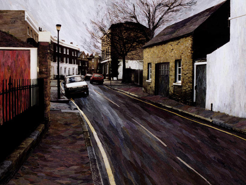 无人,家,横图,室内,白天,正面,度假,绘画,美景,城市风光,城市,道路,路,路灯,公路,汽车,照明,油画,纽约,美国,一辆,艺术,房屋,屋子,景观,乡村,公寓,灯光,分界线,曼哈顿,停车线,交通,古典,文化,娱乐,洋房,楼房,住宅,车,灯,蓝色,蓝天,天空,工艺品,村庄,交通工具,轿车,天,品味,享受,休闲,景色,放松,晴朗,车行道,车行道分界线,照亮,美术,北美,高雅,北美洲,照明设备,载具,标线,美洲,车行线,纽约州,万里无云,帝国之州,帝国州,美学,北亚美利加洲,亚美利加洲,格林威治村,格林尼治村,西村,晴空,晴空万里,马路,彩图,房子,曼哈顿岛