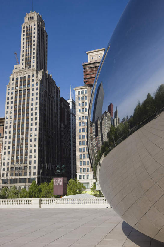 无人,公园,家,高楼大厦,竖图,室外,白天,仰视,度假,美景,植物,城市风光,标志建筑,城市,大厦,地标,建筑,摩天大楼,雕塑,美国,阴影,艺术,装饰,光线,雕刻,雕像,影子,房屋,屋子,景观,公寓,娱乐,建设,洋房,楼房,住宅,树,树木,蓝色,绿色,蓝天,天空,阳光,自然,工艺品,天,享受,休闲,景色,放松,生长,晴朗,成长,纪念,美术,北美,北美洲,主题,美洲,陈列,伊利诺斯州,芝加哥,万里无云,世界屠猪城,巨肩之城,劳动之城,伊利诺伊,伊利诺伊州,伊利诺州,千禧公园,千年公园,千禧年公园,芝加哥市,芝城,林肯之地,功能,美学,北亚美利加洲,亚美利加洲,云门,晴空,晴空万里,彩图,低角度拍摄,房子,大楼,高层建筑,高楼,摩天楼