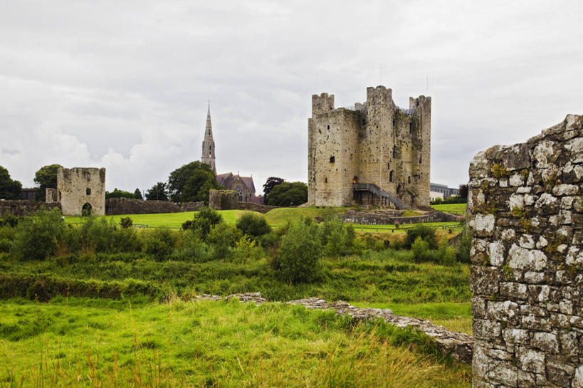 无人,教堂,横图,室外,白天,建筑,爱尔兰,城堡,历史,废墟,地标建筑,摄影,彩图,旅行,爱尔兰文化