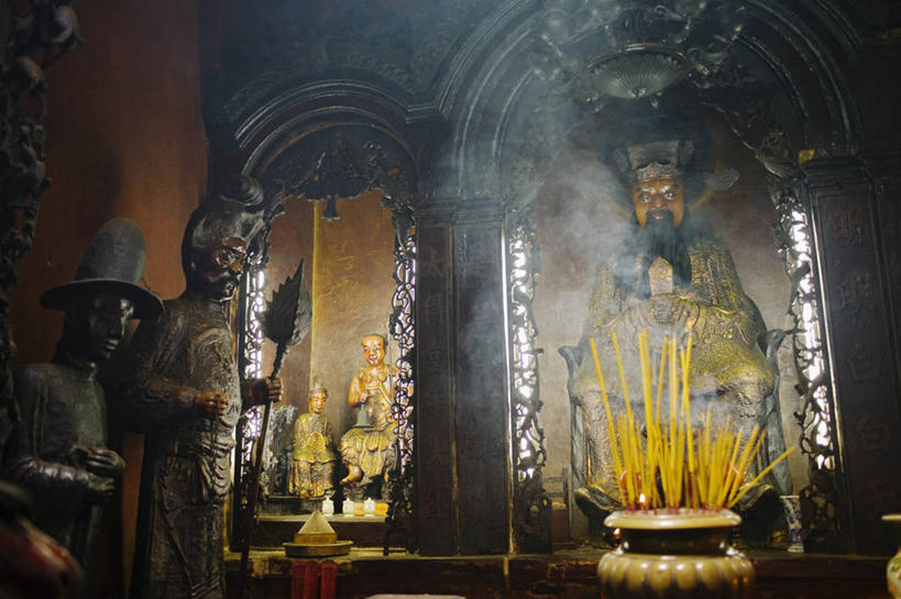 无人,横图,室内,越南,雕像,佛香,摄影,宗教,佛教,胡志明市,彩图