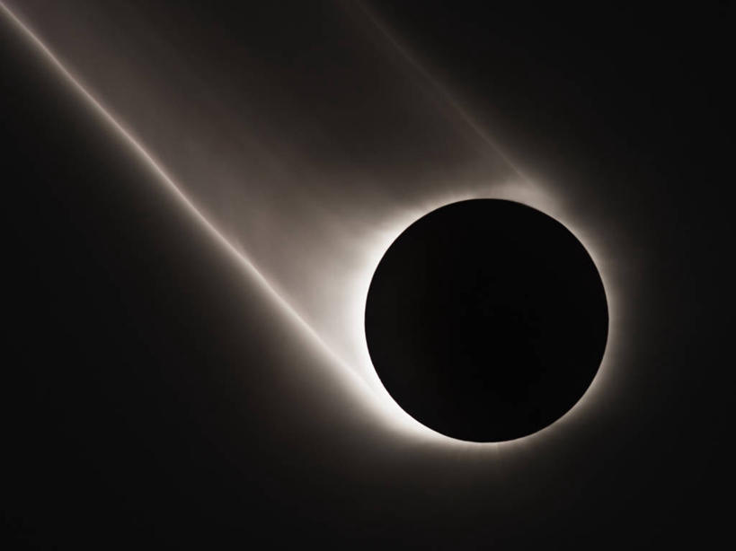 无人,横图,长时间曝光,太阳,太空,日食,云,摄影,天文学,日冕,食,彩图