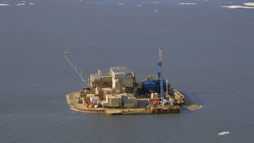 无人,横图,俯视,航拍,室外,白天,北极,水,全球变暖,美国,弹簧,海岸线,设备,物品,工业,摄影,能源,环境,石油工业,鸟瞰,发展,化石燃料,彩图,高角度拍摄,波弗特海