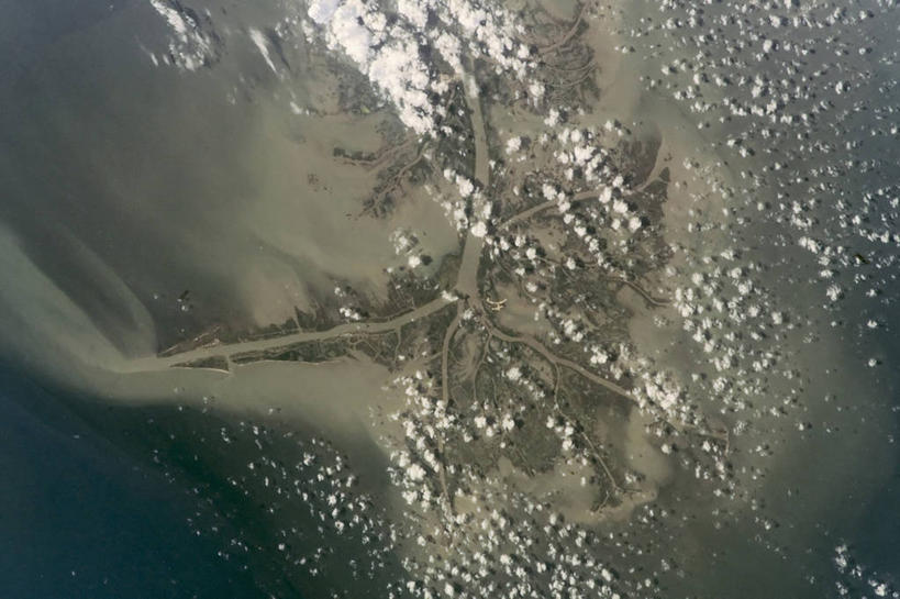 无人,横图,室外,白天,海洋,河流,美国,地形,云,风景,自然,摄影,淤泥,路易斯安那州,密西西比河,墨西哥湾,三角洲,彩图
