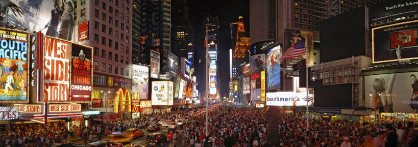横图,全景,室外,夜晚,城市,摩天大楼,霓虹灯,纽约,美国,节日,庆祝,曼哈顿,文化,地标建筑,庆典,摄影,纪念,群众,曼哈顿时代广场,彩图,旅行,独立日