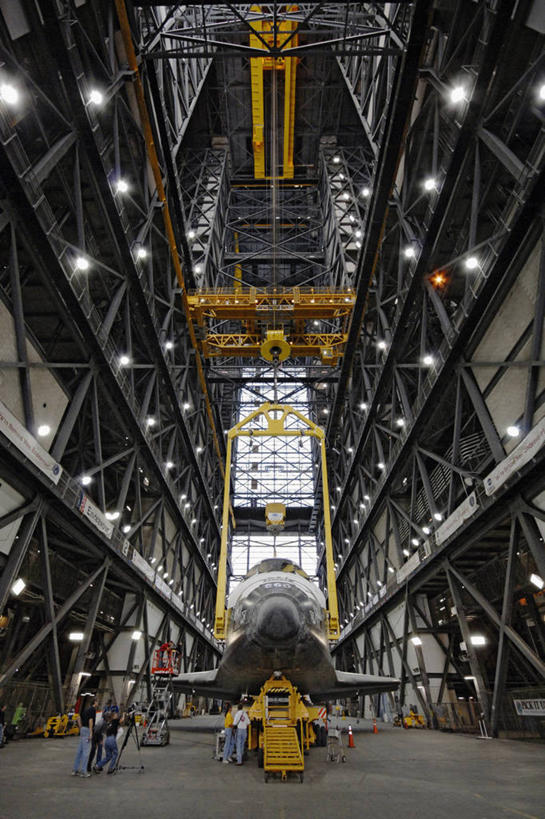 竖图,室内,白天,美国,太空,摄影,北美,北美洲,美洲,航天飞机,奋进号航天飞机,佛罗里达,佛罗里达州,佛州,阳光州,肯尼迪航天中心,北亚美利加洲,亚美利加洲,梅里特岛,秤,彩图,美利坚合众国,空间探索