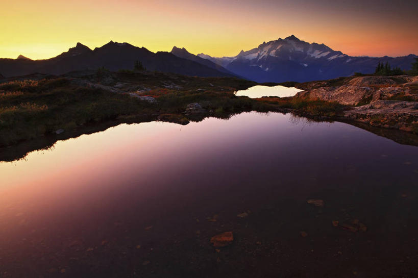 无人,横图,室外,白天,日出,湖,山,美国,地形,安静,摄影,宁静,华盛顿州,彩图