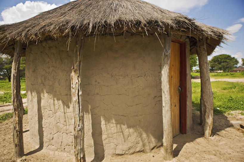 无人,横图,室外,白天,建筑,博茨瓦纳,房屋,乡村,摄影,住房,贫穷,奥卡万戈三角洲,彩图,居住区