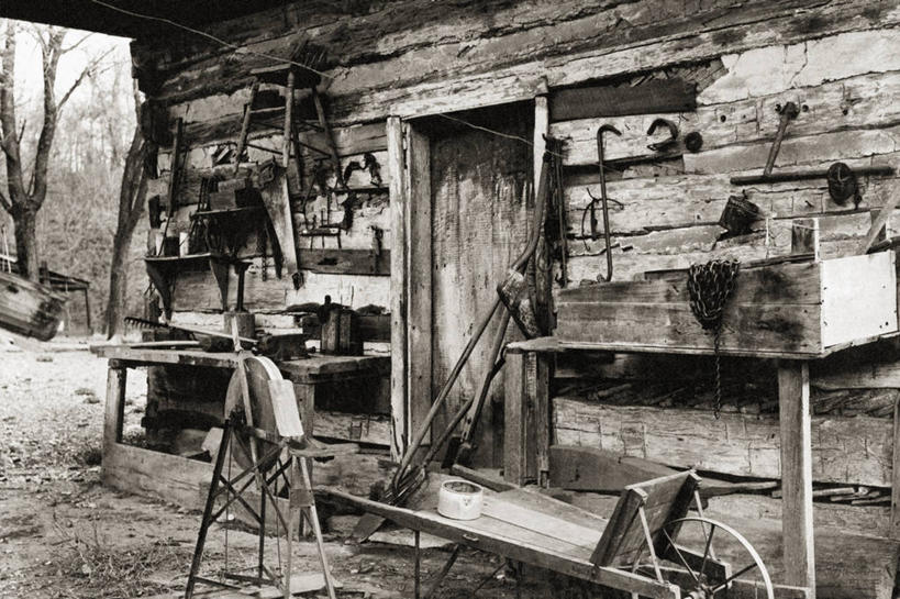 无人,横图,黑白,室外,白天,美景,美国,景观,历史,棚,自然,景色,摄影,自然风光,密苏里,小木屋