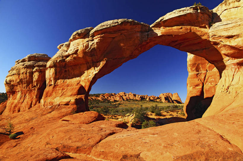 无人,横图,室外,白天,石头,沙漠,红色,摄影,鳍,岩层,拱门国家公园,犹他,岩石,彩图