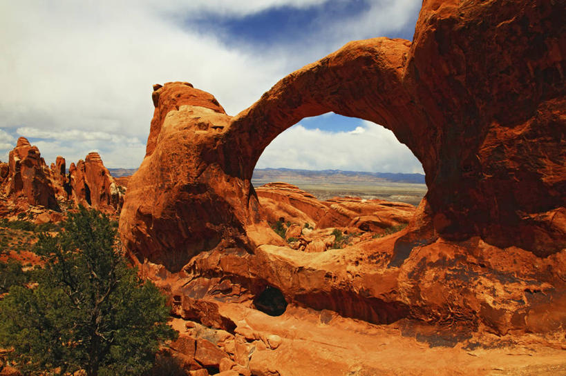 无人,横图,室外,白天,石头,沙漠,红色,摄影,岩层,拱门国家公园,犹他,岩石,彩图