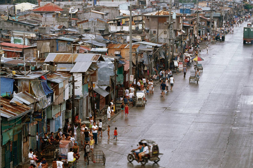 无人,横图,俯视,室外,白天,菲律宾,首都,许多人,一群人,摄影,贫穷,马尼拉,贫民窟,彩图,高角度拍摄