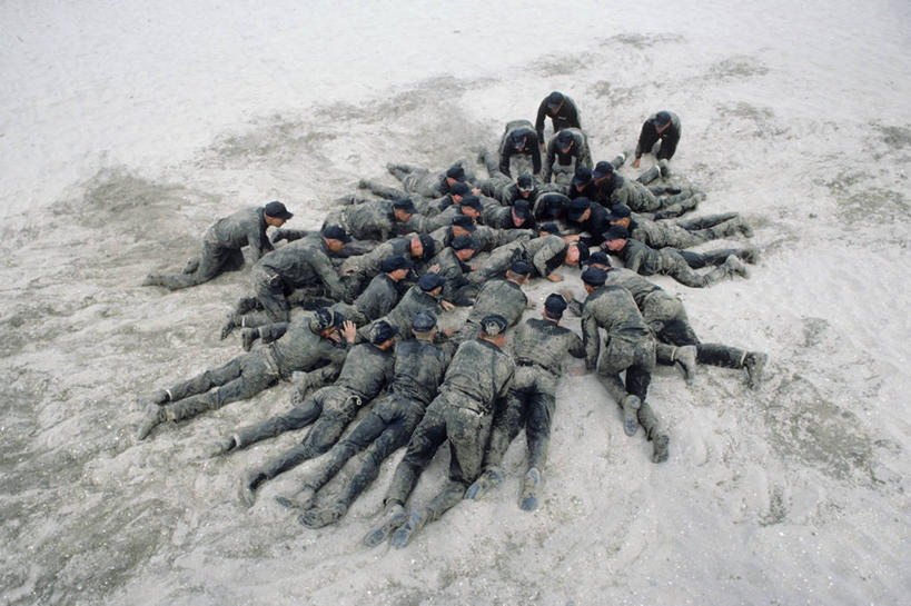 西方人,成年人,中年人,横图,团队,欧洲,欧洲人,军事,沙子,许多人,一群人,摄影,科罗纳多岛,圣迭戈县,男人,中年男性,白种人,彩图,美国海豹突击队